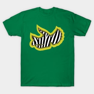 Zebra Print Triceratops T-Shirt